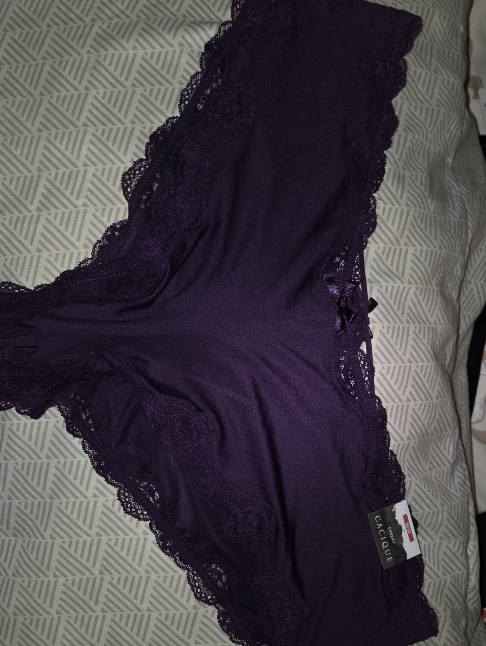 Cacique Dark Purple Lace Cheeky Panty